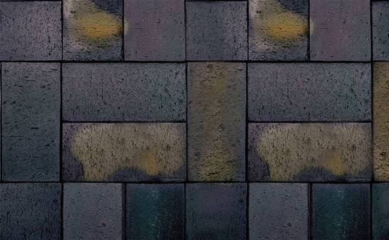 Тротуарная клинкерная брусчатка Roben Schwabing schwarz-buntgeflammt gefast, 200*100*52 мм