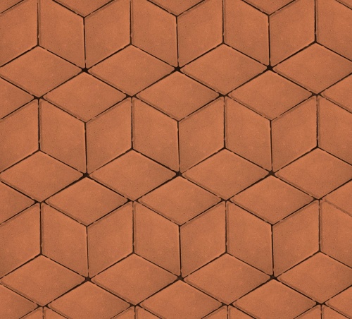 Плитка тротуарная ArtStein Ромб оранжевый,ТП Б.5.Ф.6  250*150*60мм